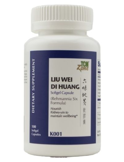 Liu Wei Di Huang SOFTGEL CAPSULE (Rehmannia Six Formula), K001
