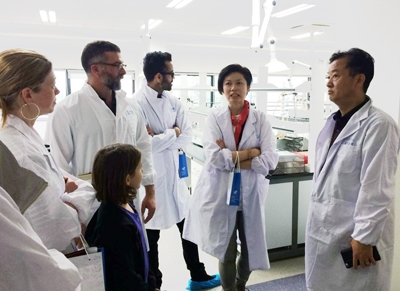 I was pictured (first one from the left) when we visited the state-of-the-art lab in Tianjiang Pharmaceutical.