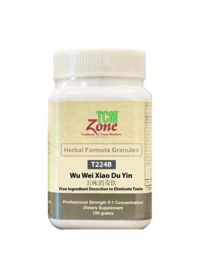 Wu Wei Xiao Du Yin, Five Ingredient Decoction to Eliminate Toxin, granule bottle, PT224B