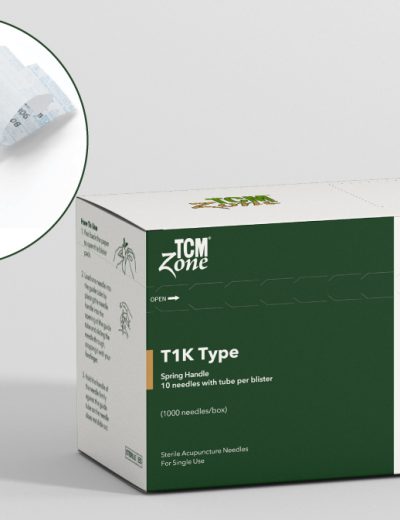 T1K Stainless Steel Spring Handle Acupuncture Needles (10 needles with 1 tube per blister)