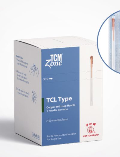 TCL Copper & Spiral Handle Acupuncture Needles with Plastic Tab